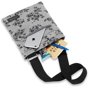 Dakine gray floral crossbody purse